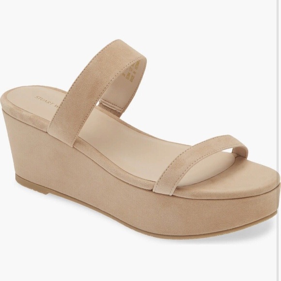 Stuart Weitzman Women's Boardwalk Wedge in Sandalwood Size 8.5 - Picture 1 of 3